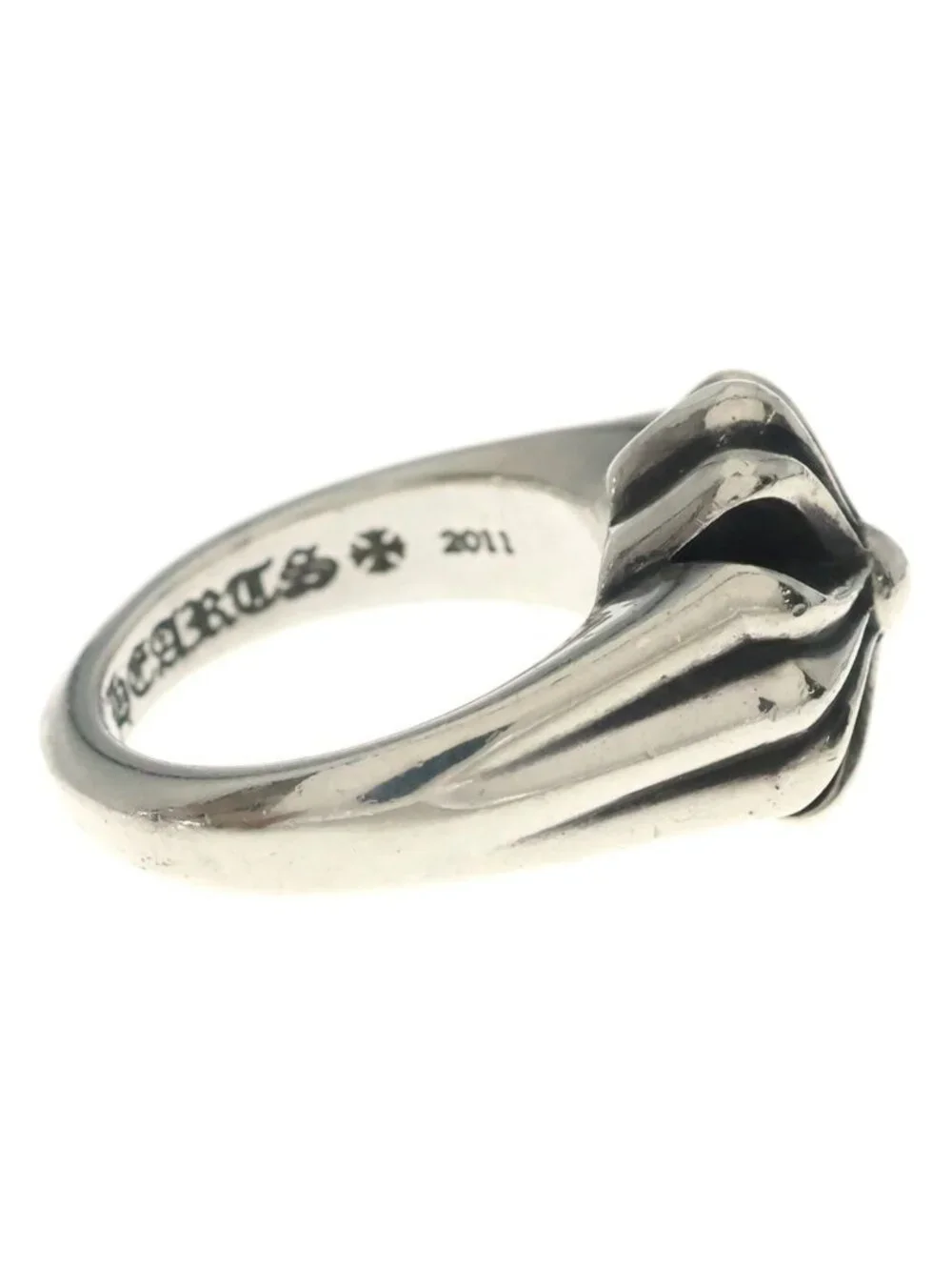 Chrome Hearts Cutout CH Pls Small Plus Ring Silver